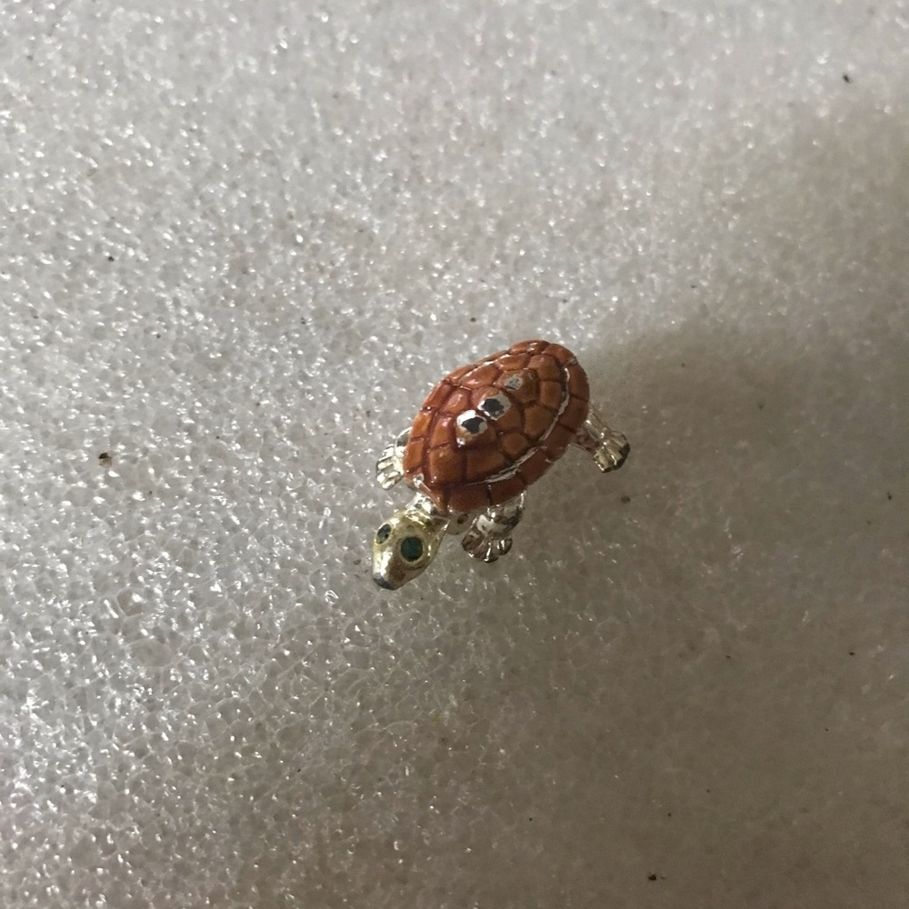 Brown Turtle Small Brooch